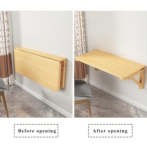 Table pliante murale 100x50cm en bois compacte pour balcon et studio urbain - 6