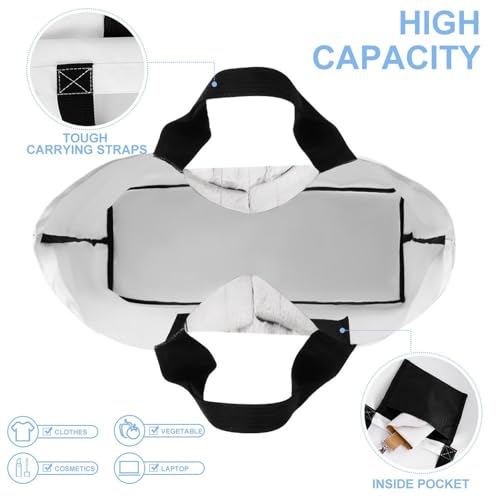 Women's Multi-Functional Shopping Bag,Red Hearts on White Brick Wall Printing Messenger Bag Shoulder Bag for Travel, Work, Shopping & Parties with Inner Pocket, Grocery Bag Lightweight & Water-Resista4