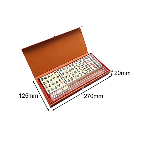 Set de Mahjong Familiar Chino Portable con Estuche miniatura 4