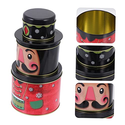 DOITOOL 1 Peça Caixa De Lata De Natal Conjunto De Mesa De Jantar Latas De Natal Para Caixas De Pote