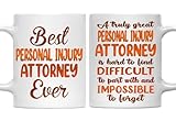 MONIZILUCKY Gifts For Personal Injury Attorney - Best Personal Injury Attorney Ever Mug - Personal Injury Attorney Gifts - 11oz White Ceramic Mug for Office, Women, Men, Work Friends, Coworkers