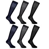 LANCETTI 6/12 Paires de Chaussettes Longues Classiques Élégantes pour Homme en fil d'écosse Made in Italy - (39-41) Multicolore