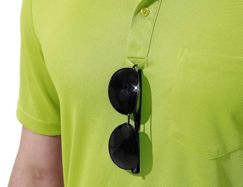 Image of Rdruko Men's Polo Shirts Short Sleeve Quick Dry Outdoor Golf Sports Shirts with Pocket