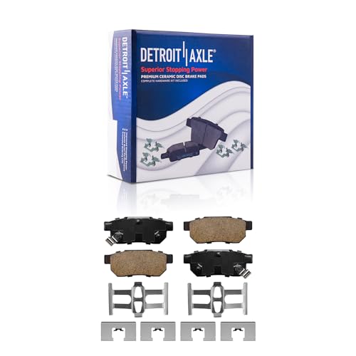 Image of Detroit Axle - Brake Kit for 1999-2000 Honda Civic [SI COUPE] Drilled & Slotted Disc Brake Rotors Ceramic Brakes Pads Front & Rear Replacement