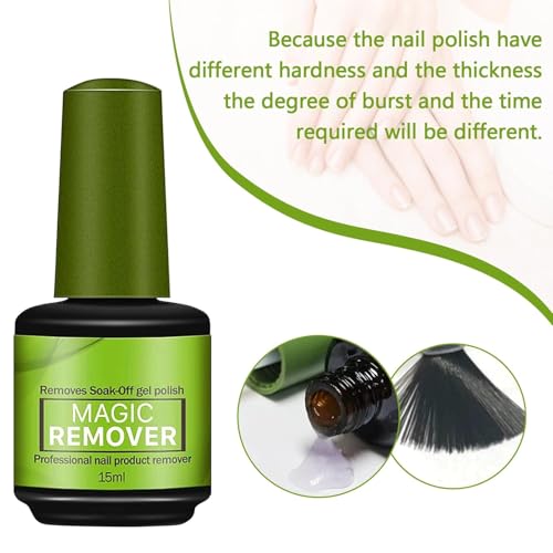 Image of NAILWIND 4 in 1 Beginner's Nail Polish Remover Set | Gel Nail Polish Remover 15 ml | Step Buffer and Cuticle Oil - Cuticle Pusher | Magic Remove Soak-Off Gel Polish | Peel Off In 2-5 Minutes, No Need for Foil, Soaking or Wrapping