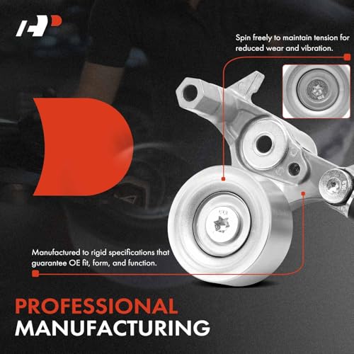Image of A-Premium Belt Tensioner Assembly with Pulley Compatible with Honda Accord 2018-2019, Civic 2016-2018, CR-V 2017-2018, 1.5L, Replace# 3117059B015