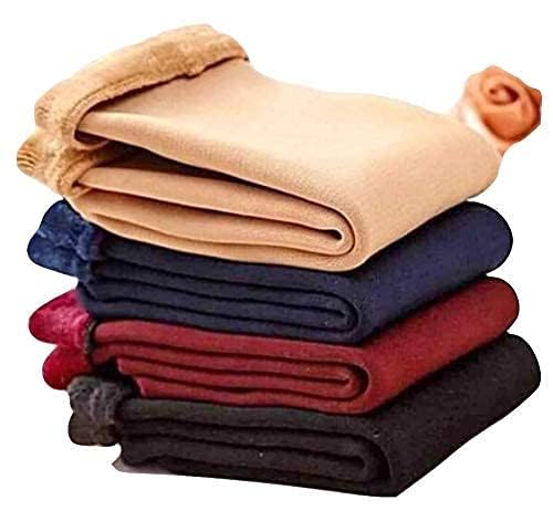 Warm Ladies Socks 4 Pair Thermal Fur Socks Velvet Socks for Women and Girls Multicolor-image-10