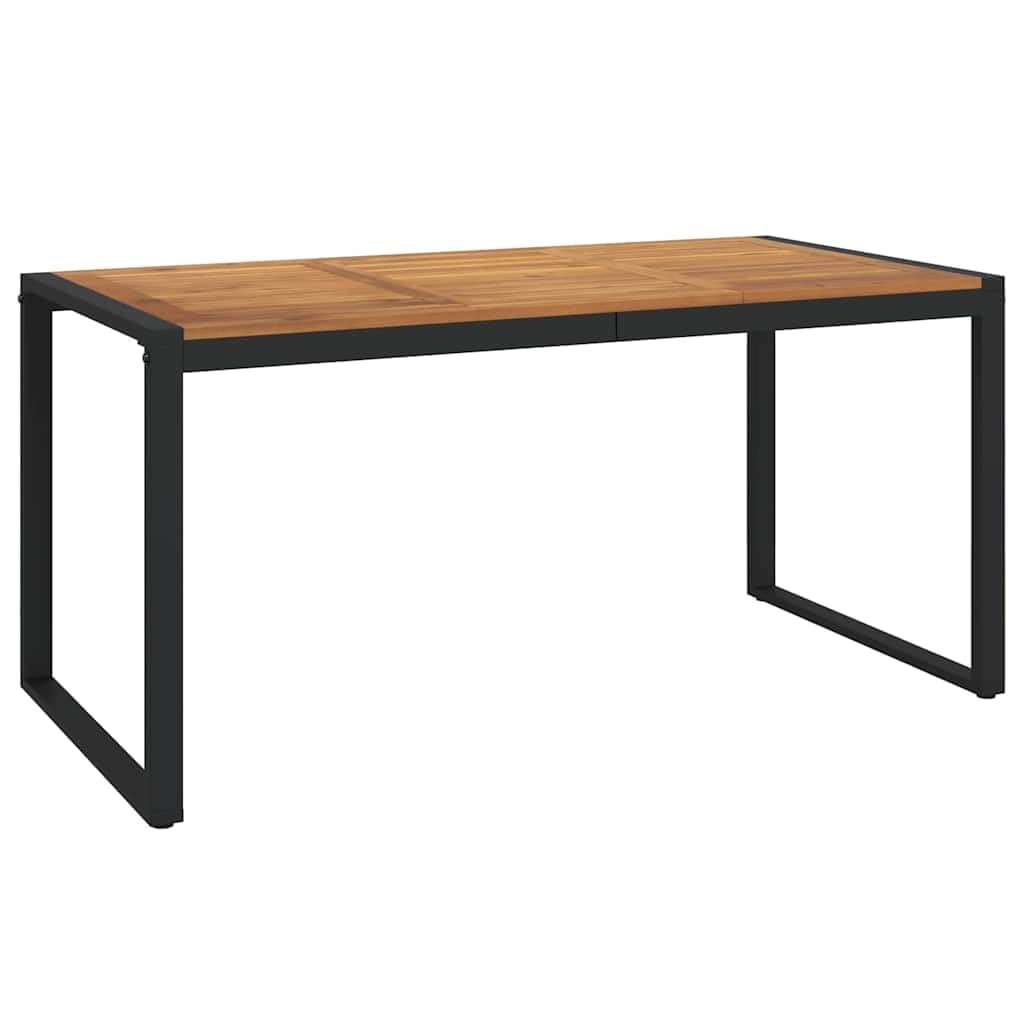 vidaXL Table de Jardin et Pieds en Forme de U 160x80x75 cm Bois Acacia, Table d'extérieur, mobilier de Jardin, Meubles de Patio, Table de Patio