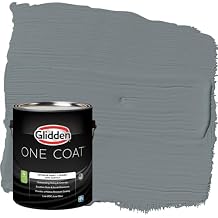 Glidden One Coat 1 gal. Garrison Gray/Grey Semi-Gloss Interior Paint with Primer