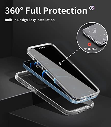 image for Neeliup Magnetic Case for iPhone 13 Pro, [with Privacy Screen Protecto