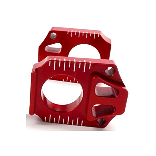 Works Connection Elite Axle Blocks (RED) For 12-23 YAMAHA YZ250F