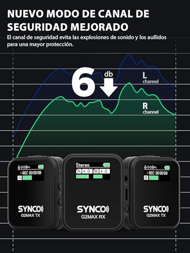 Miniatura 7 de Synco G2 A2 Max Micrófono Solapa Inálambrico 2.4ghz 492ft 8h Para Clase Online Vlog Youtube Para Dslr Teléfono Portátil, Wireless-Lavalier-Microphone-For-Cameras