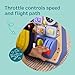 Melissa & Doug Jet Pilot Interactive Dashboard, Pretend Play Airplane Cockpit with Steering Yoke, Lights, Sounds, Buttons & Switches for Fidget Play, Wooden Toys for Kids Ages 3+ - FSC Certified