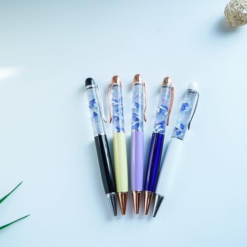 Sikyby Delphin Quallen Sea Shell Glow In The Dark Nette 3D Floater Flüssigkeit Schreiben Journaling Büro Stift Einzigartiges Geschenk Für Frauen Männer Kinder Set von 5 Stiften