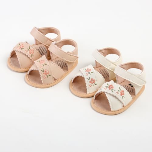 Image of Infant Baby Girls Boys Summer Sandals Premium Unisex Non Slip Rubber Soft Sole Breathable Toddler First Walker Outdoor Beach Shoes