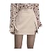 Mini jupe irrégulière solide fendue latérale élastique chic pour femme - Blanc - 48