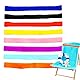 8 Stück Strandtuchhalter Clips, Dehnbar Handtuchbänder für Strandkörbe Bunte Handtuchbänder Strand für Strandkörbe Pool-Schwimmurlaub Strandzubehör