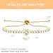 Mayfaith Fresh and Simple Sliding Adjustable Gold Tennis Zircon Bracelet, Versatile and Fashionable Women's Love Zircon Bracelet, The Best Gift for Birthdays and Parties（Gold）