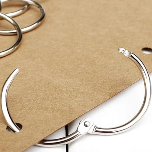 Image of OWLKELA 2 Inch 90 Pack Loose Leaf Binder Rings, Keychain Key Ring with Metal Nickel Plated for Index Cards, Ideal for School, Home, or Office