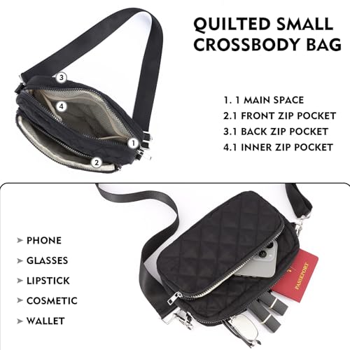 Crossbody Bags for Women Quilted Puffer Small Crossbody Puffy Purses Shoulder Handbag Crossbody Bag for Women Travel4