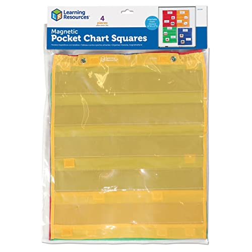 Learning Resources LER2384 Magnetic Pocket Chart Squares - Set Of 4, Classroom Pocket Charts thumb #2