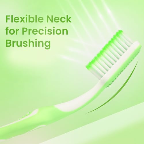Image of Enshine Advance Clean+ Soft Toothbrush for Adults - Pack of 8 | Ultra Soft Tapered PBT Bristles | Tooth Brush Set with Non-Slip Grip | Manual Toothbrushes for Sensitive Gums & Enamel | Multi-Color