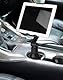 QWORK® Auto Tablet Halterung Smartphone Halterung Montage am Auto-Getränkehalter-Schlitz, Erweiterbarer Basis 65-110 mm