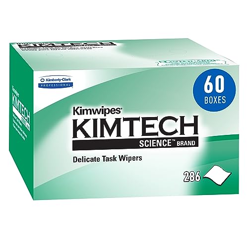 Kimtech Science Kimwipes Delicate Task Wipes (34155), Pop-Up Box, White (60 Boxes of 286 Sheets, 17,160 Sheet Total)