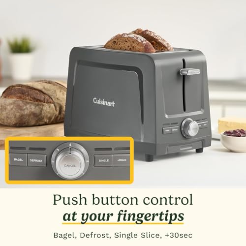 Image of Cuisinart Core Collection 2-Slice Toaster | Extra-Long Slots for Artisan Bread | Bagel Setting |High-Lift Quickview | Single Slice & Defrost Functions | +30sec Toast Boost |Removable Crumb Tray