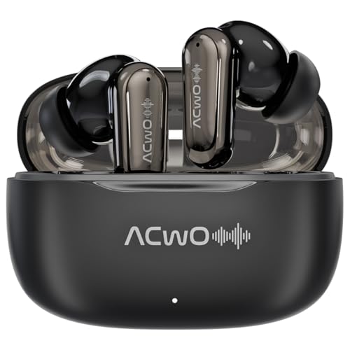 Image of DwOTS 717 PRO | ANC up to 32dB, 40HRS Playback, Fast Charging, Dual Pairing, Quad-mic ENC, Instant auto Connect, IPX5, Bluetooth v5.4, True Wireless Earbuds with mic (Dark Charcoal)