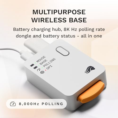 Image of GLORIOUS Gaming Model O3 Wireless Gaming Mouse - InfinitePlay Swappable Battery, 130H Battery Life, 8k Polling, 130M Optical Switches, Ultralight 66g, 30K DPI Optical Sensor, RGB - White