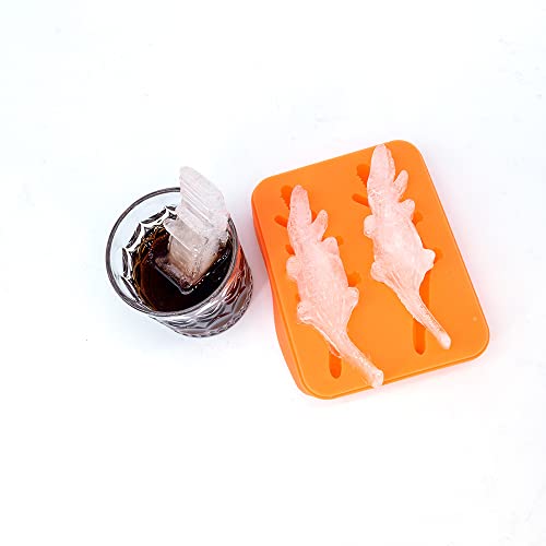 Molde de hielo de silicona 3D con tapa y diseño de cocodrilo miniatura 3