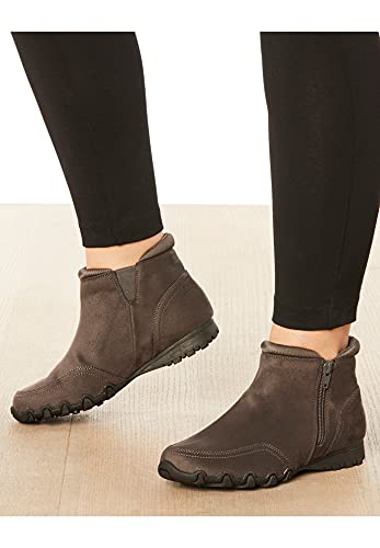 Comfortview Women's Wide Width The Ash Shootie Heeled Shoes - 10 Ww, Black #TOP6