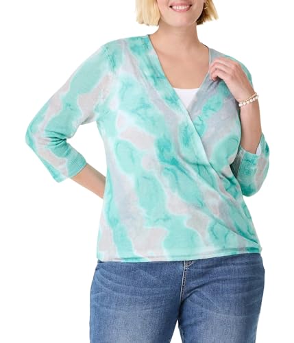 Image of NIC+ZOE Women's Watercolor Waves 4-Way Cardigan