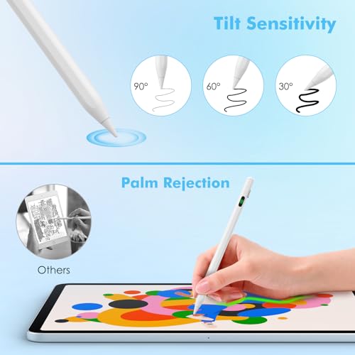 MoKo-Stylus-Pen-for-iPad-2018-2024-USB-C-Pencil-with-LED-Power-Display-for-iPad-Pro-1311-M4-2024-iPad-Pro-12911-iPad-Air-1311-M2-20246543-iPad-Mini-65-iPad-109876-White