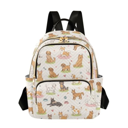 Sac à dos femme M Love Dog avec motif pour les filles