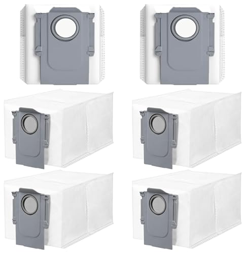 HoHumoca 6 Pièces Sacs à poussière pour Roborock QV 35A/QV 35S/Saros 10R /Qrevo Curv/Qrevo Edge/Q Revo/Qrevo Pro/Qrevo MaxV/Qrevo S/Qrevo Master /S8 MaxV Ultra /S8 Max Ultra, 3L Grande Capacité