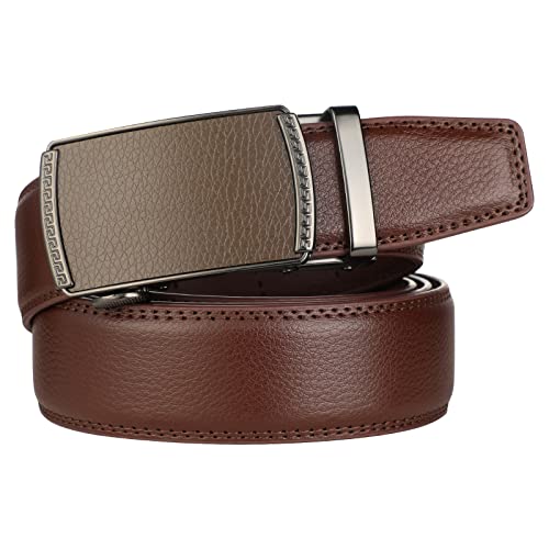 Dress Genuine Leather Men’s Ratchet Belt Cut-to-Exact Fit with Gift Box.2