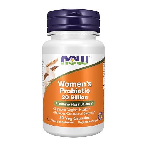 NOW Foods Supplements Womens Probiotic 20 Billion Specially Formulated using Three Clinically Tested Probiotic Strains 50 Veg Capsules