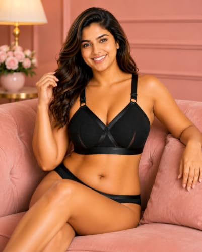 Image of SONA Perfecto Plus Size Cotton Full Coverage Bra for Women Heavy Bust