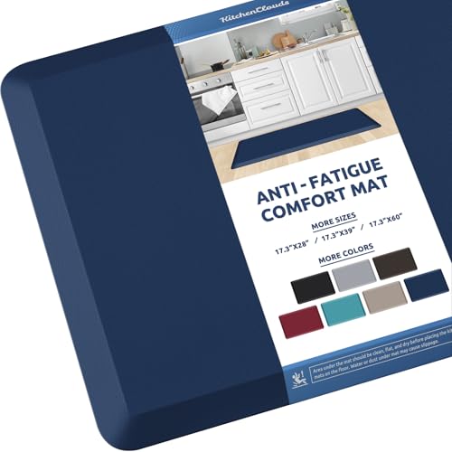 Image of Kitchen Mat Cushioned Anti Fatigue Rug Standing and Comfort Floor Mats | Water-Resistant, Non-Slip, Easy to Clean Comfort Floor Mat for Kitchen, Sink & Office, Multiple Colors & Sizes, 17.3 inchx39 inch