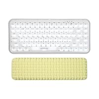 CoolKiller Balloon 84 Low Profile Mechanical Keyboard and Coolkiller Tatami Wrist Rest for Computer Keyboard, Yellow
