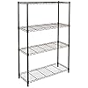 Amazon Basics 4-Shelf Adjustable Heavy Duty Steel Wire Rack Storage Shelving, Sturdy Garage Shelving, 350 lbs Capacity Per Shelf, Easy No-Tool Assembly, 36″ x 14″ x 54″, Black