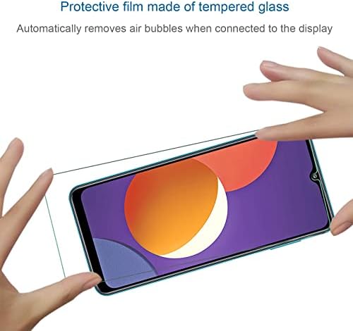 TQmate 2Pack Screen Protector Compatible for Samsung Galaxy M12, Tempered Glass, Anti Scratch, 9H Hardness, Easy to install film