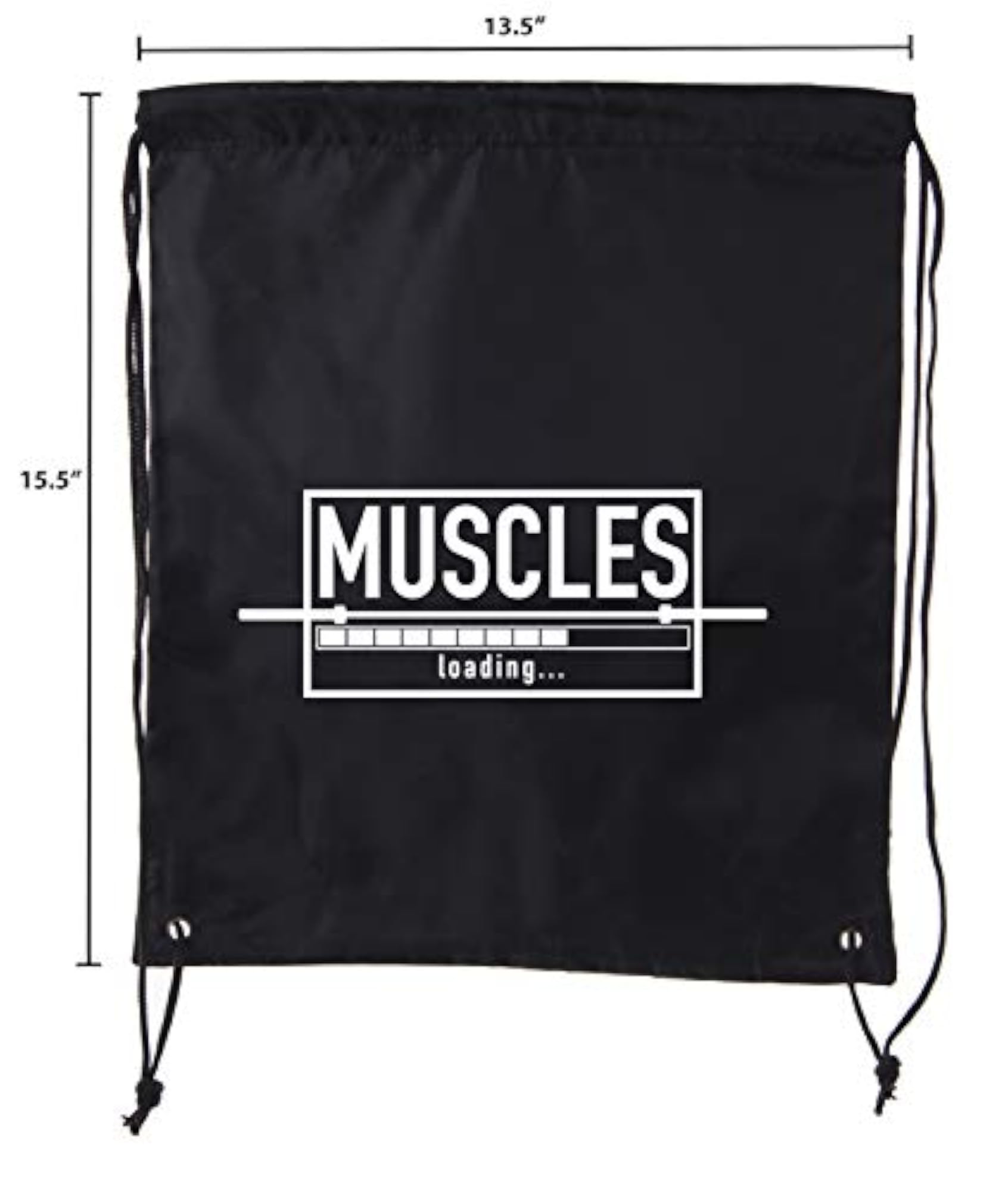 Inspirational Gym Quote Drawstring Backpack