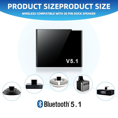 Adaptador Bluetooth 5.1 de 30 Pines,Transmisor y Receptor Bluetooth, Adaptador de Audio Bluetooth Compatible con TV, PC - imagen 3