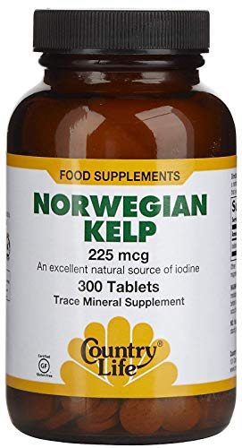 Country Life Norwegian Kelp 225 mcg, 300-Count