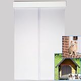 PUERTA AISLANTE MASCOTAS Genérico Cortina Aislante para Mascotas (Grande, Blanco) 40X80CM