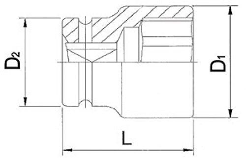 Soquete De Impacto Sextavado Sata Preto 24mm