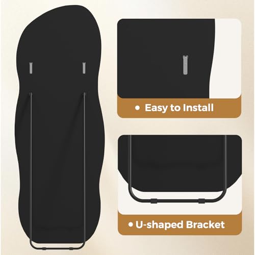 Image of QDSSDECO Full Length Mirror Irregular Wavy Mirror with Stand, Frameless